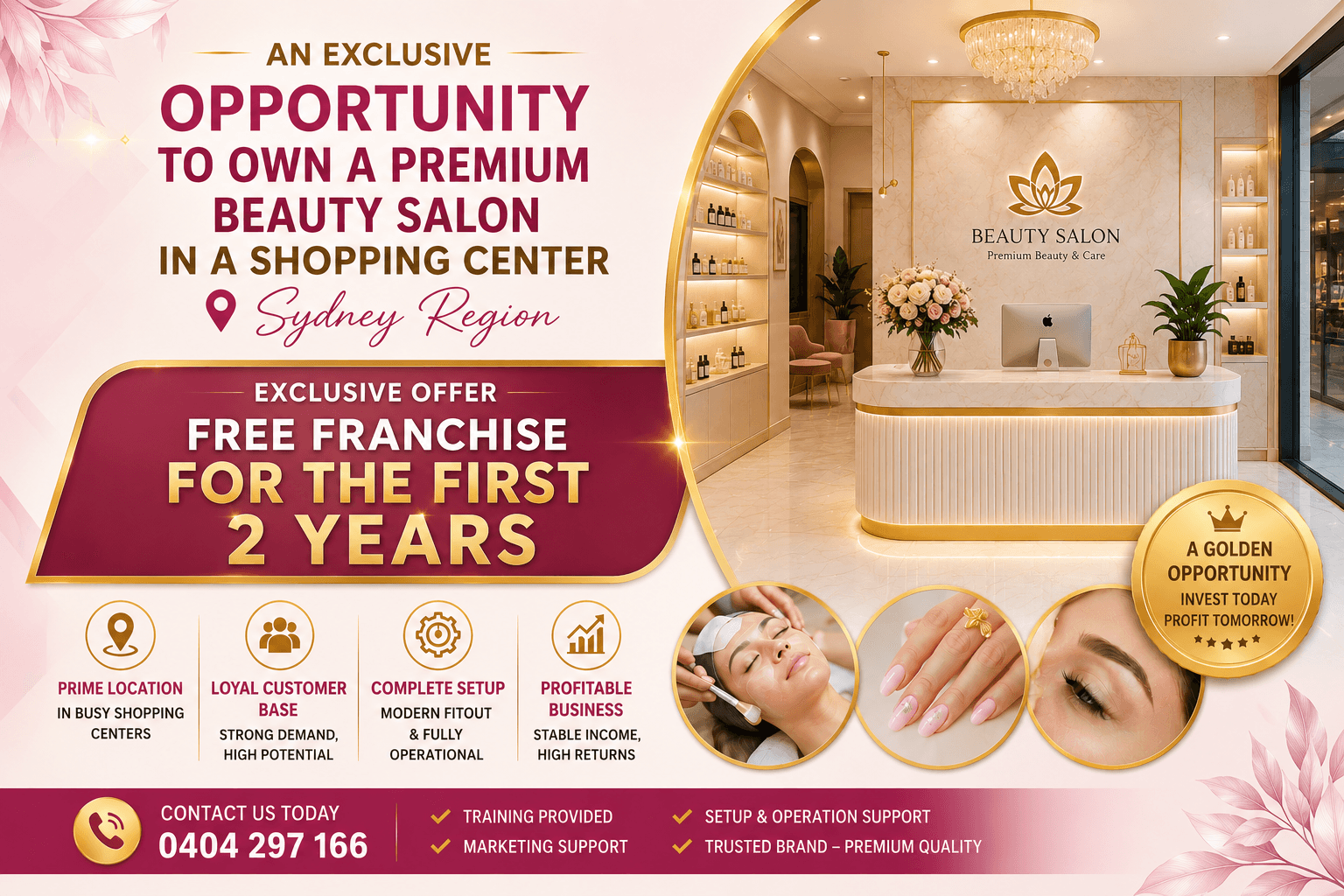 PREMIUM BEAUTY BUSINESS FOR SALE IN SYDEY